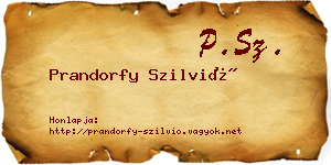Prandorfy Szilvió névjegykártya
